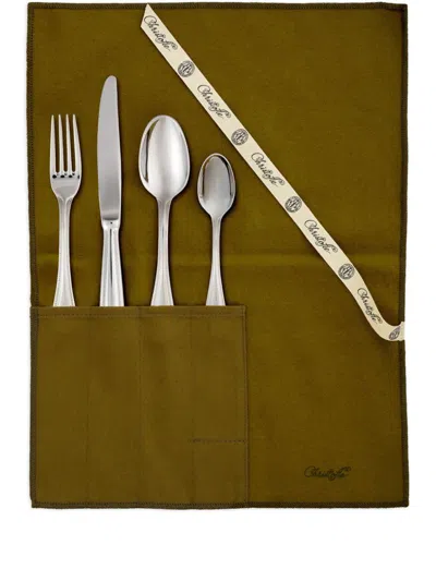 Christofle Medium La Trousse Perles Individual Cutlery Set In Silber