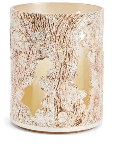 Christofle Large Sève D'argent Candle Holder (16.5cm X 13cm) In Neutrals