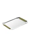 Christofle Club Tray With Leather Handles