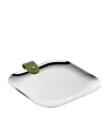 Christofle Club Trinket Tray With Leather Detail