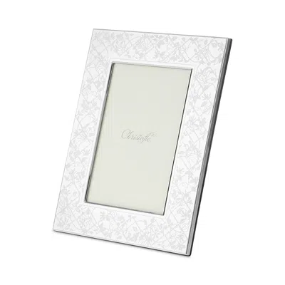 Christofle Les Fables Picture Frame, 4 X 6 In White