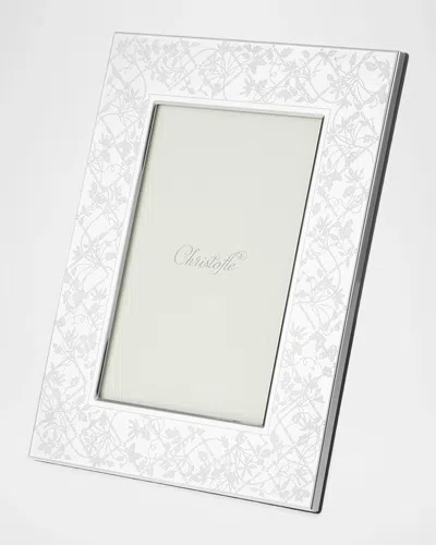 Christofle Les Fables Stainless Steel Frame, 4" X 6" In White