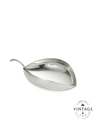 Pre-owned Christofle Lino Sabattini Leaf Bowl In 银色