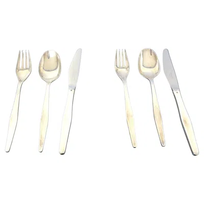 Pre-owned Christofle Lino Sabattini, Set Of 6 Flatware, , 1957 In Sand