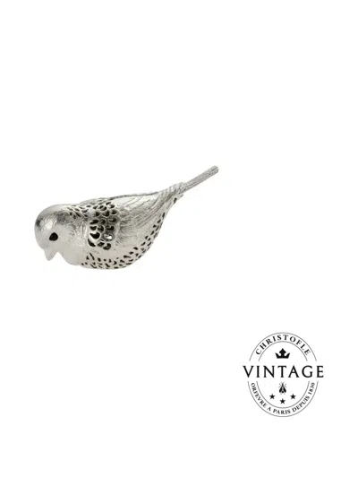 Christofle Lumière D'argent Little Sparrow Figurine In Metallic