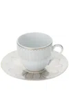 Christofle Malmaison Impériale Coffee Cup And Saucers (set Of Two) In 白色