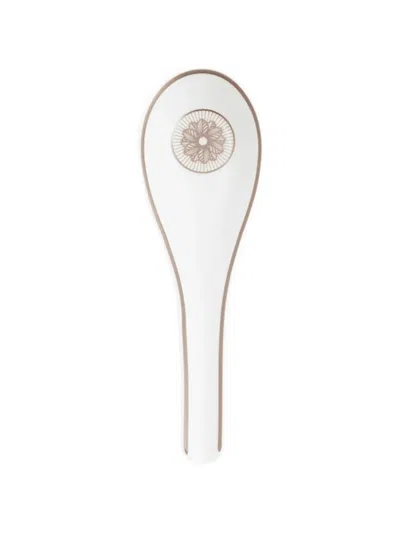 Christofle Malmaison Impériale Floral Porcelain Spoon In White