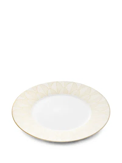 Christofle Malmaison Impériale Geometric-pattern Dinner Plate In Neutral