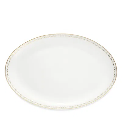 Christofle Malmaison Imperiale Gold Large Oval Platter In White
