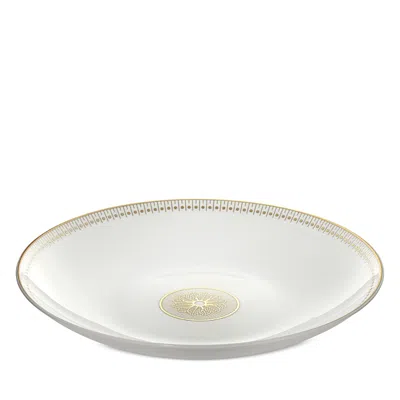 Christofle Malmaison Imperiale Gold Round Vegetable Bowl In White