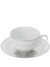 Christofle Malmaison Impériale Tea Cup And Saucers (set Of Two) In 白色