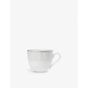 Christofle Malmaison Platinum Porcelain Cup And Saucer Set Of Two
