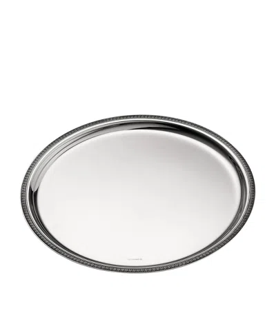 Christofle Malmaison Round Tray In Silver