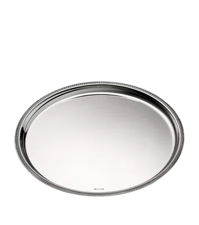 Christofle Malmaison Round Tray In Silver