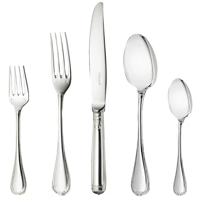 Christofle Malmaison Silverplate 5-piece Place Setting In Gray