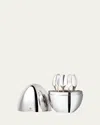 Christofle Mood Espresso Silver-plated Spoons In Silver-plated Egg Set Of Six