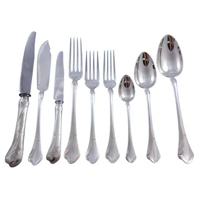 Pre-owned Christofle Moderne Gramont By  France Silverplate Flatware Service Set 106 Pieces