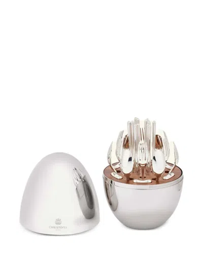 Christofle Versilbertes Mood Asia Besteck-set In Silver