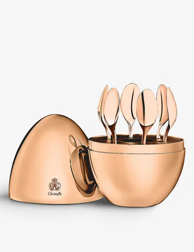CHRISTOFLE MOOD ESPRESSO ROSE-GOLD PLATED SPOONS IN ROSE GOLD-PLATED EGG SET OF SIX,R03746324