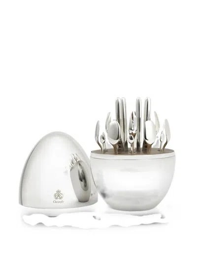 Christofle Mood Party 24-piece Flatware Set (six-person Setting) In Silver