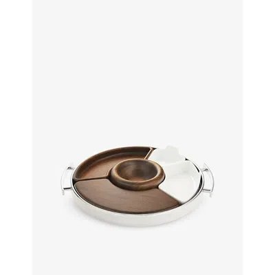 Christofle Mood Stainless-steel And Wood Coffee Tray 32cm