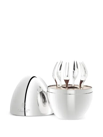 Christofle Mood Yummy Dessert Forks (set Of Six) In Silver