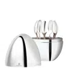Christofle New York Mood 6-piece Espresso Spoon Canteen In Silver