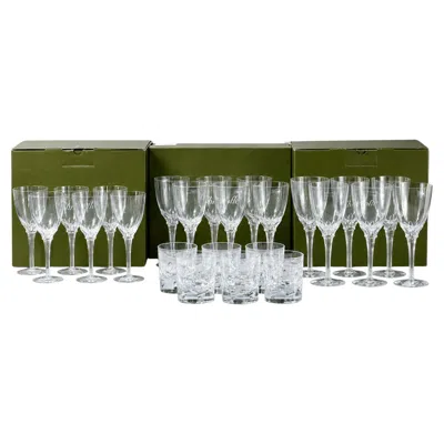 Pre-owned Christofle Osiris & Cluny Crystal Glass Service For Six, 24 Pieces, France 2005 In Gray