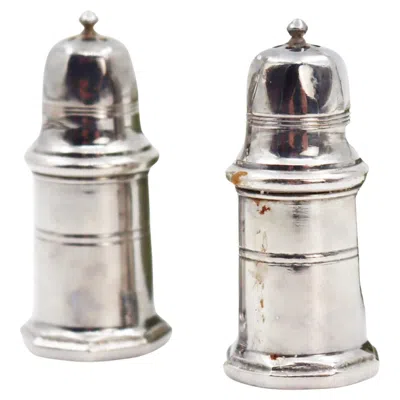 Pre-owned Christofle Pair Of Saltcellar And Pepperpot,  House, 20th Century In Gray