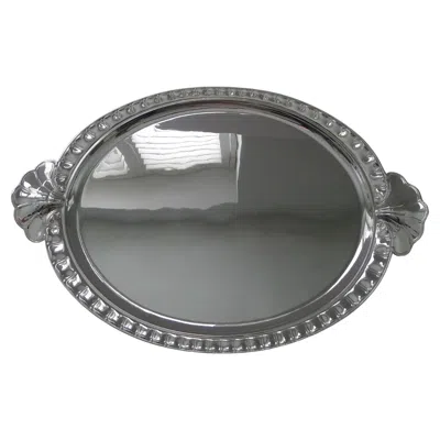 Pre-owned Christofle , Paris - Rare Grand Art Deco Tray C.1940 In Silver