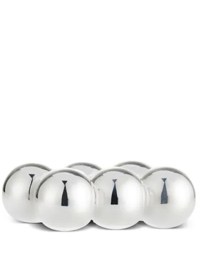 Christofle Perles Card Holders (set Of Two) In Silver