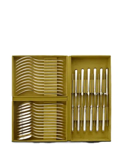 Christofle Perles Cutlery Set In Silver