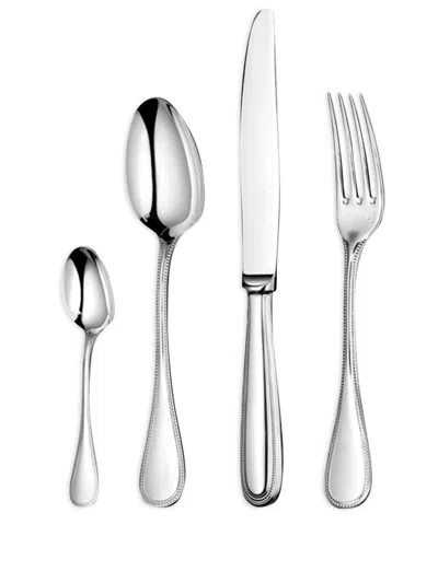 Christofle Perles 48-piece Flatware Set (12-person Setting) In Black