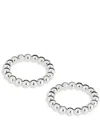 Christofle Set Of 2 Silver-plated Perles Napkin Rings In Silver
