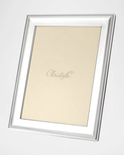 Christofle Perles Silver-plated Picture Frame, 7" X 9" In Metallic