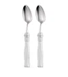 Christofle Pompon Silver-plated 2-piece Coffee Spoon Set In Silver