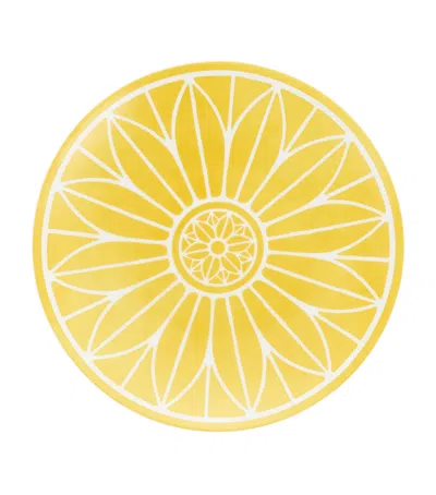 Christofle Porcelain Malmaison Riviera Bread Plate In Yellow