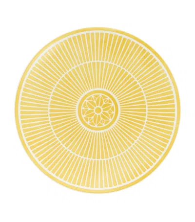 Christofle Porcelain Malmaison Riviera Dessert Plate In Yellow