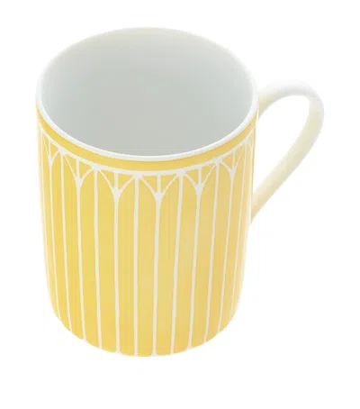Christofle Porcelain Malmaison Riviera Mug In Yellow