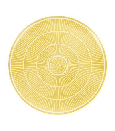 Christofle Porcelain Malmaison Riviera Pie Dish In Yellow