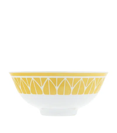 Christofle Porcelain Malmaison Riviera Rice Bowl In Yellow