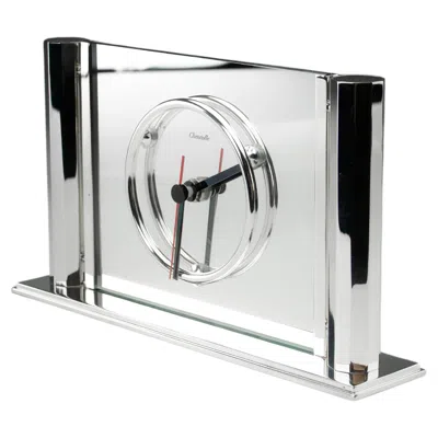 Pre-owned Christofle , "president" Table Clock, France 1980s In Silver