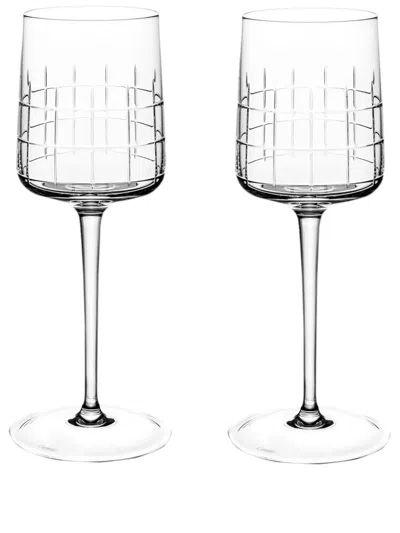 CHRISTOFLE GRAPHIK WINE GLASSES (SET OF TWO)