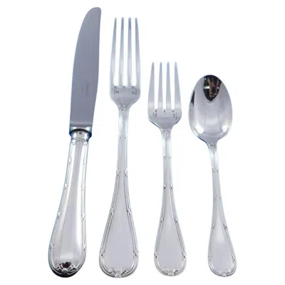 Pre-owned Christofle Rubans By  Silverplate Flatware Service Set 48 Pcs France Dinner Size