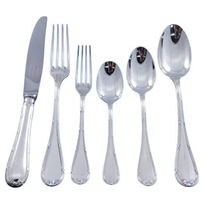 Pre-owned Christofle Rubans By  Silverplate Flatware Service Set 51 Pcs France Dinner Size