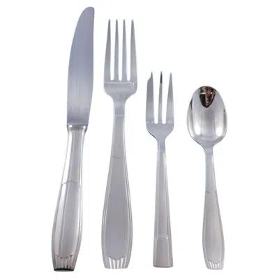 Pre-owned Christofle Saigon By  France Silverplate Flatware Service Set 70 Pieces Dinner