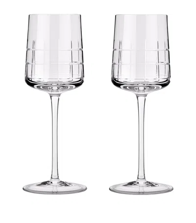CHRISTOFLE SET OF 2 CRYSTAL WHITE WINE GLASSES