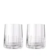 Christofle Set Of 2 Graphik Crystal Water Glasses