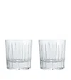 CHRISTOFLE SET OF 2 IRIANA CRYSTAL DOUBLE OLD FASHIONED GLASSES