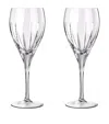 Christofle Set Of 2 Iriana Crystal Water Glasses In Silver
